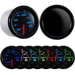 Tinted 7 Colour Oil Press Gauge(Psi)